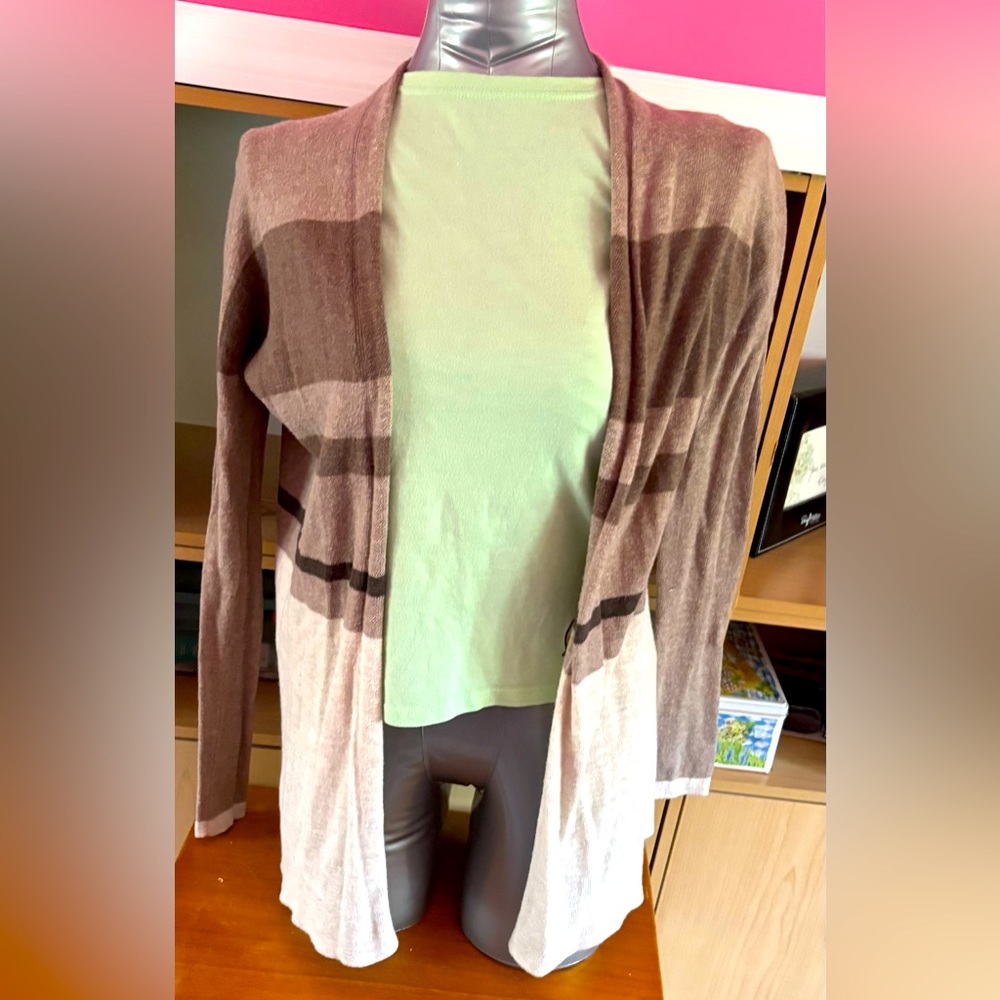 Gap Women’s Cream Striped Cardigan, Size S
